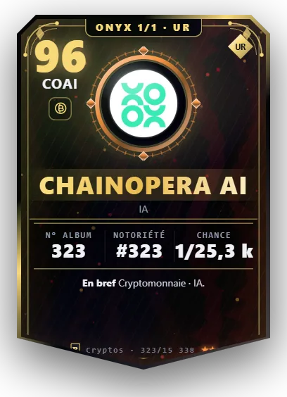 Carte Reflex ChainOpera AI, version Onyx 1/1