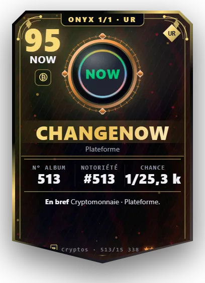 Carte Reflex ChangeNOW, version Onyx 1/1