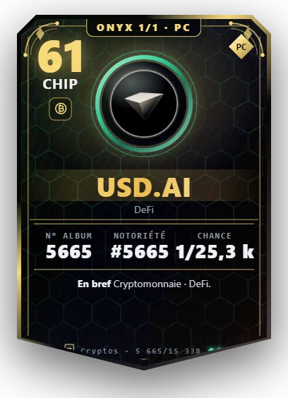 Carte Reflex USD.AI, version Onyx 1/1