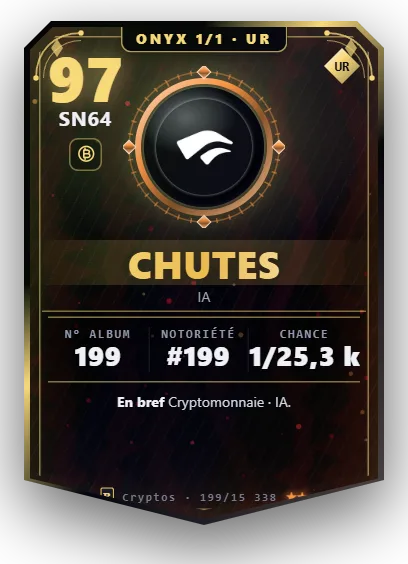 Carte Reflex Chutes, version Onyx 1/1