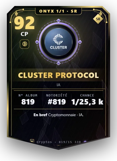 Carte Reflex Cluster Protocol, version Onyx 1/1