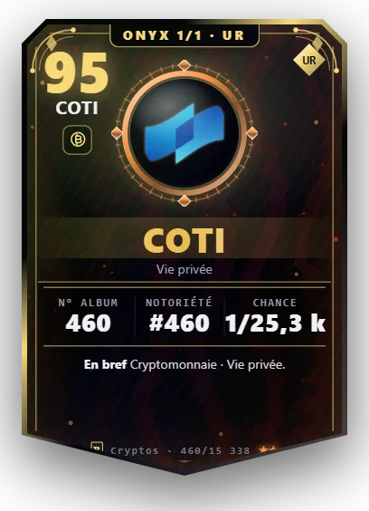 Carte Reflex COTI, version Onyx 1/1