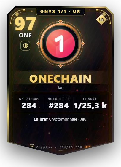 Carte Reflex ONEchain, version Onyx 1/1
