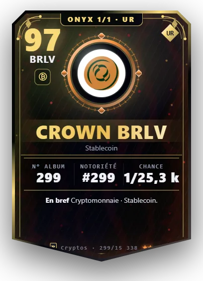 Carte Reflex Crown BRLV, version Onyx 1/1
