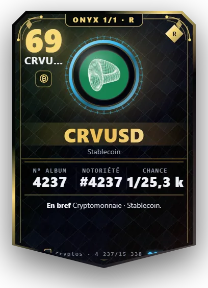 Carte Reflex crvUSD, version Onyx 1/1