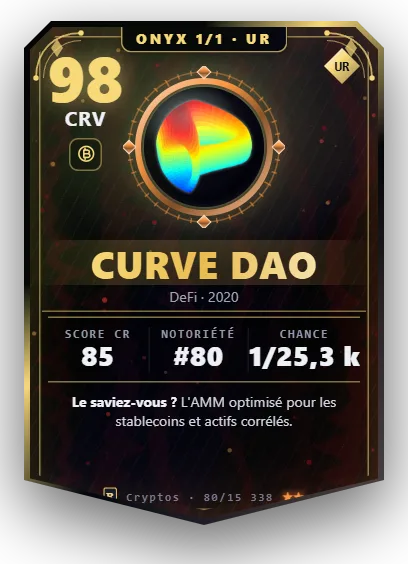 Carte Reflex Curve DAO, version Onyx 1/1