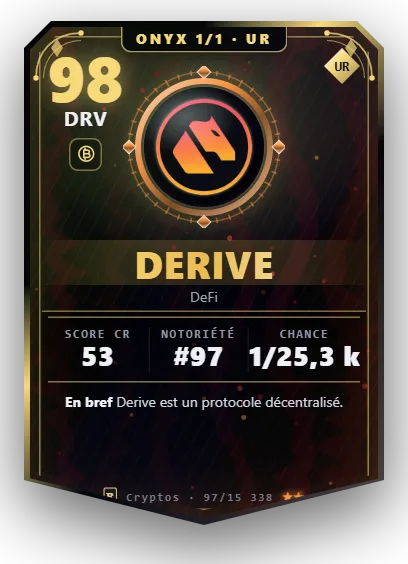 Carte Reflex Derive, version Onyx 1/1