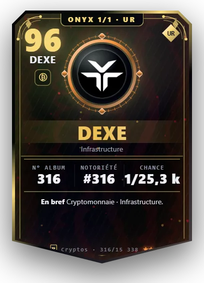 Carte Reflex DeXe, version Onyx 1/1