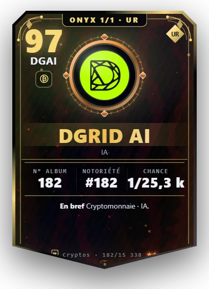 Carte Reflex DGrid AI, version Onyx 1/1