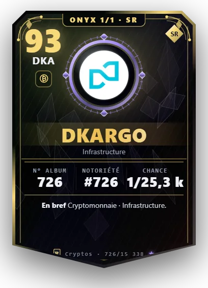 Carte Reflex dKargo, version Onyx 1/1