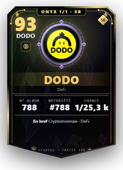 Carte Reflex DODO, version Onyx 1/1