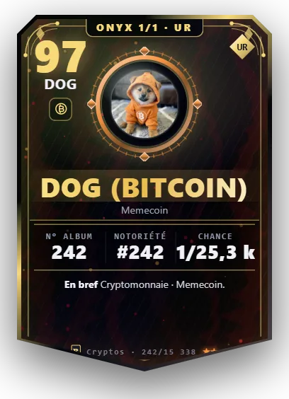 Carte Reflex Dog (Bitcoin), version Onyx 1/1