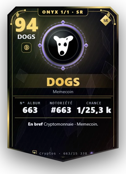 Carte Reflex Dogs, version Onyx 1/1