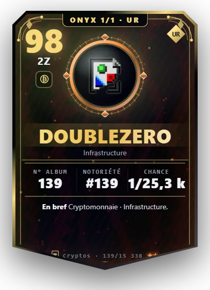 Carte Reflex DoubleZero, version Onyx 1/1