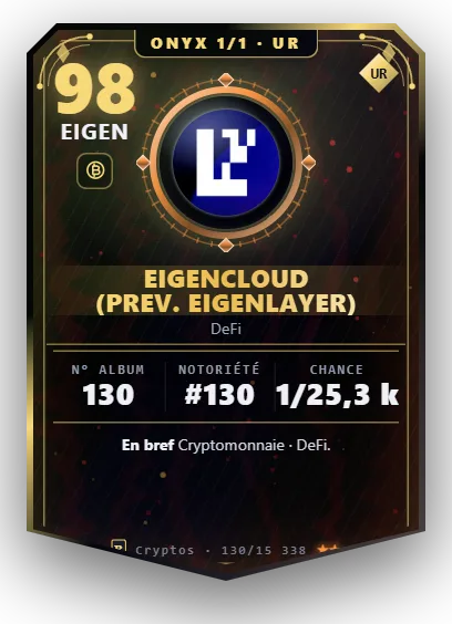 Carte Reflex EigenCloud, version Onyx 1/1