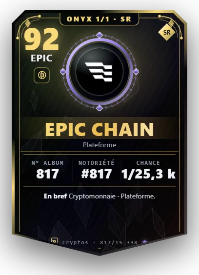 Carte Reflex Epic Chain, version Onyx 1/1