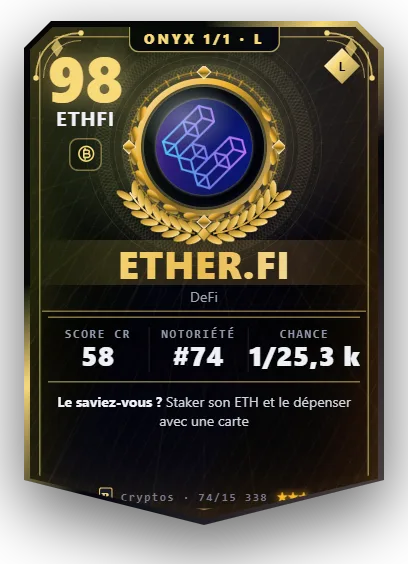 Carte Reflex Ether.fi, version Onyx 1/1