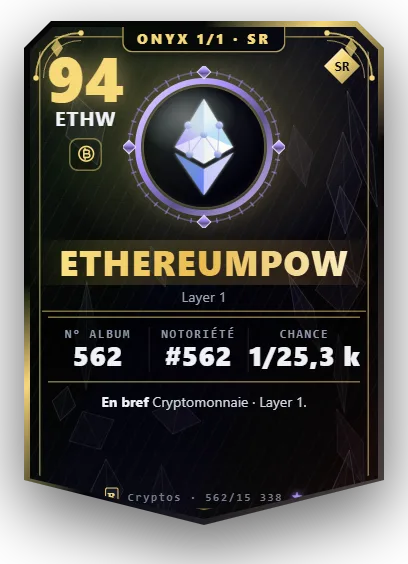 Carte Reflex EthereumPoW, version Onyx 1/1