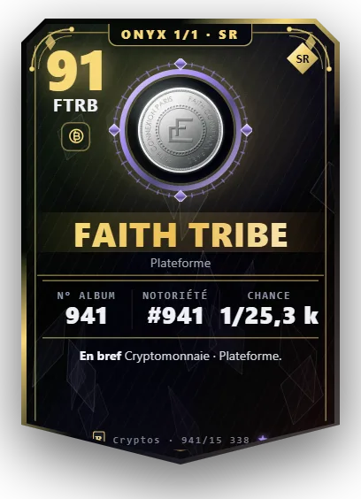 Carte Reflex Faith Tribe, version Onyx 1/1