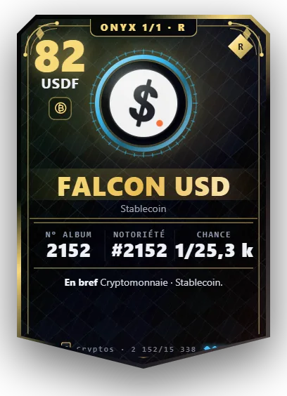 Carte Reflex Falcon USD, version Onyx 1/1