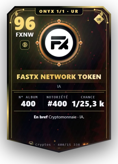 Carte Reflex FastX Network Token, version Onyx 1/1
