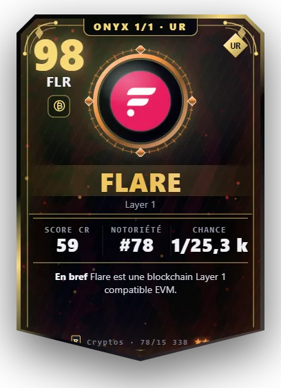 Carte Reflex Flare, version Onyx 1/1