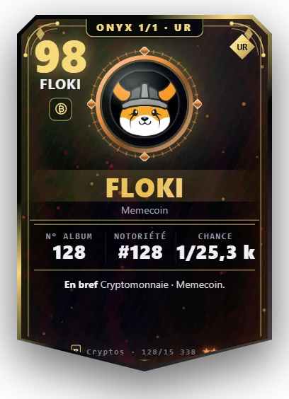 Carte Reflex FLOKI, version Onyx 1/1