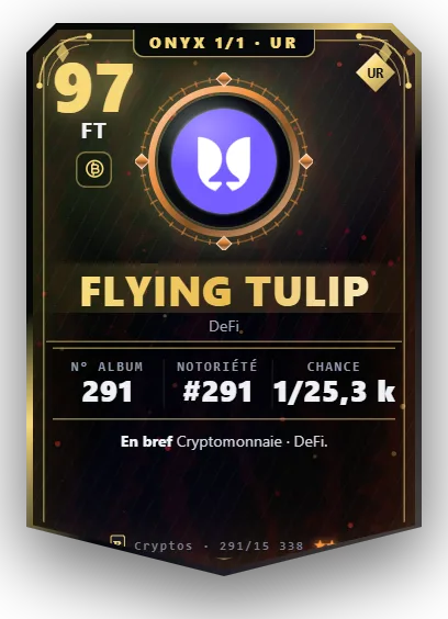 Carte Reflex Flying Tulip, version Onyx 1/1