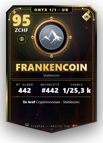 Carte Reflex Frankencoin, version Onyx 1/1