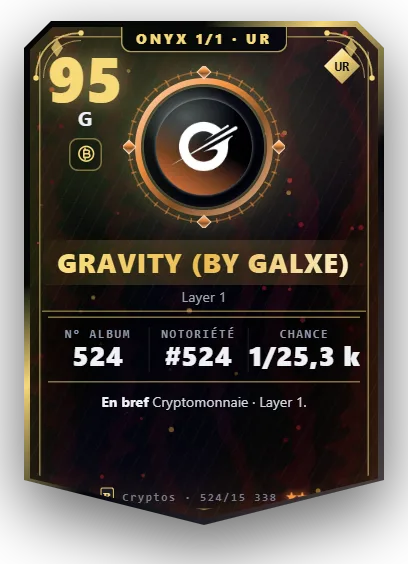 Carte Reflex Gravity (by Galxe), version Onyx 1/1