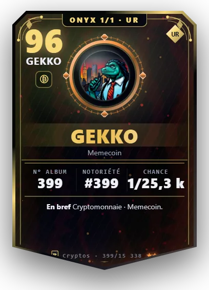 Carte Reflex GEKKO, version Onyx 1/1