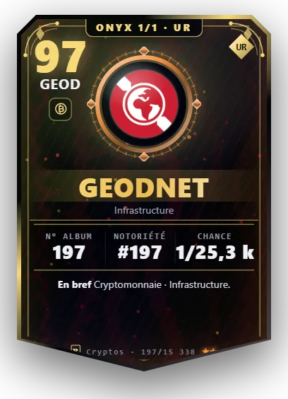 Carte Reflex Geodnet, version Onyx 1/1