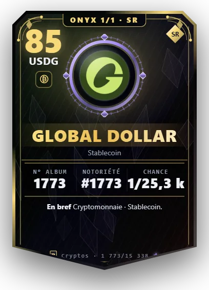 Carte Reflex Global Dollar, version Onyx 1/1