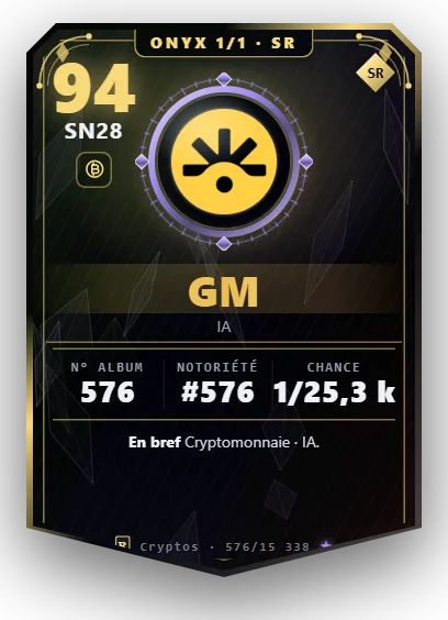 Carte Reflex gm, version Onyx 1/1