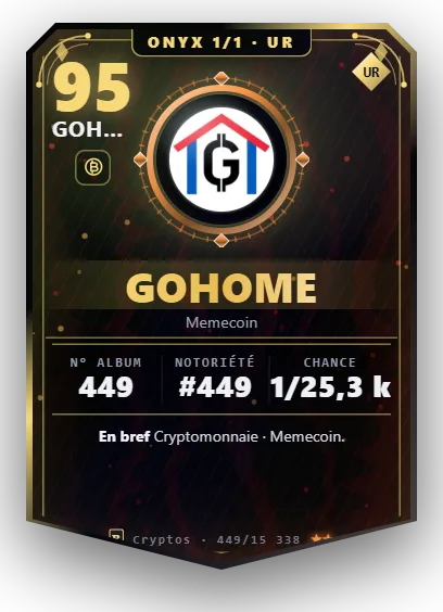 Carte Reflex GOHOME, version Onyx 1/1