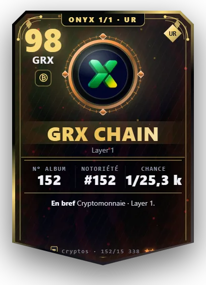 Carte Reflex GRX Chain, version Onyx 1/1