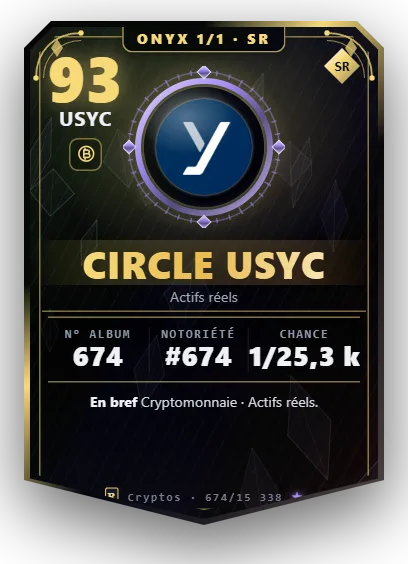 Carte Reflex Circle USYC, version Onyx 1/1