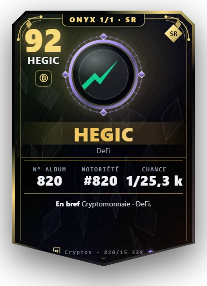 Carte Reflex Hegic, version Onyx 1/1