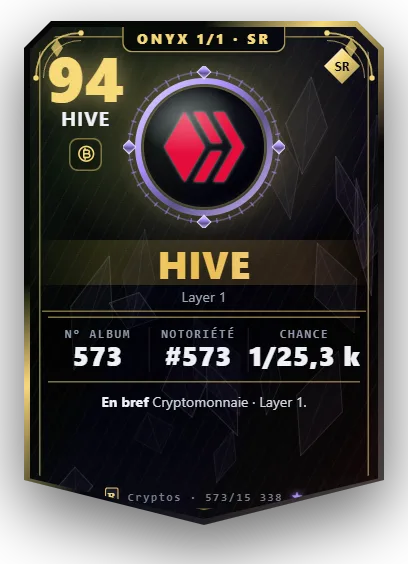 Carte Reflex Hive, version Onyx 1/1