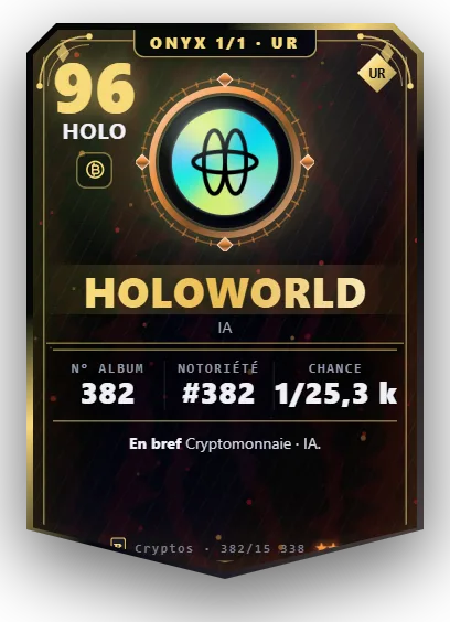 Carte Reflex Holoworld, version Onyx 1/1