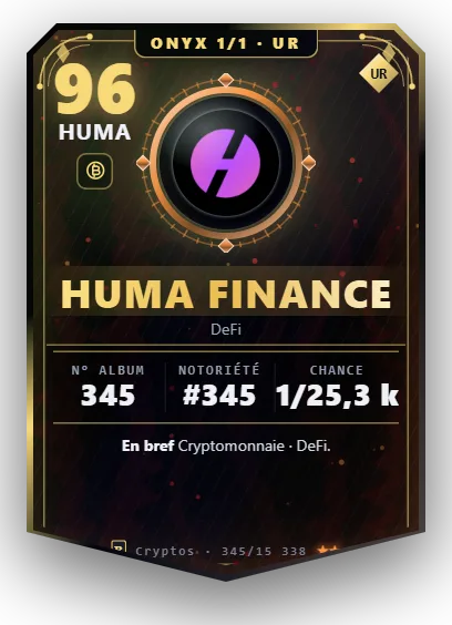 Carte Reflex Huma Finance, version Onyx 1/1