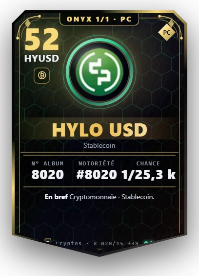 Carte Reflex Hylo USD, version Onyx 1/1