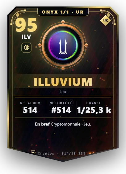 Carte Reflex Illuvium, version Onyx 1/1