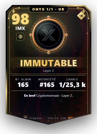 Carte Reflex Immutable, version Onyx 1/1
