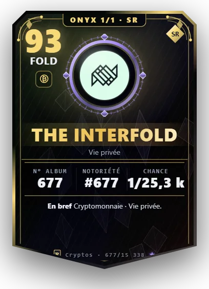 Carte Reflex The Interfold, version Onyx 1/1
