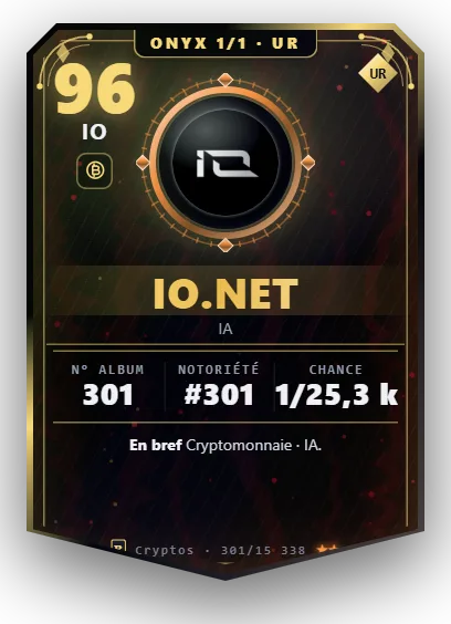 Carte Reflex io.net, version Onyx 1/1