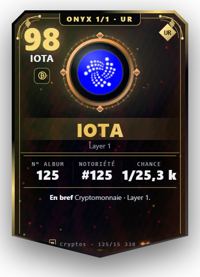 Carte Reflex IOTA, version Onyx 1/1