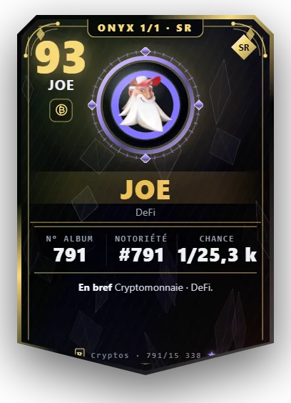 Carte Reflex JOE, version Onyx 1/1