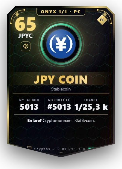 Carte Reflex JPY Coin, version Onyx 1/1