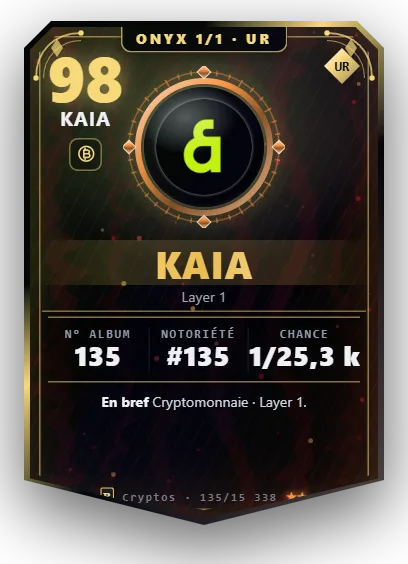 Carte Reflex Kaia, version Onyx 1/1